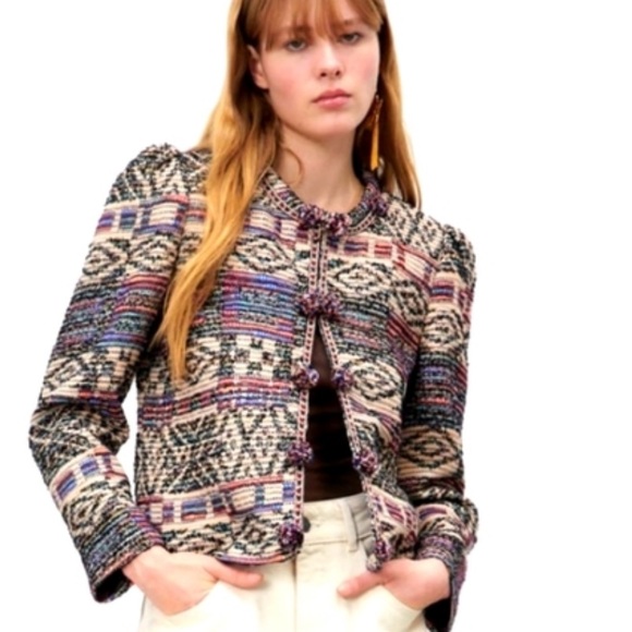 Zara Jackets & Coats Zara Crop Tweed Blazer Size Xxl New Poshmark